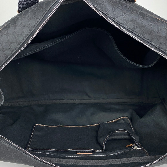 Celine Macadam Pattern Canvas Handbag Black - Picture 6 of 6